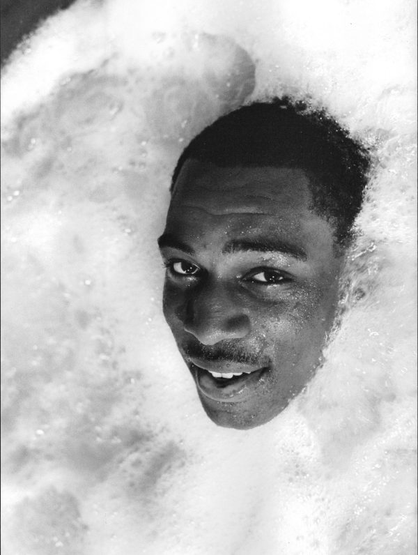 Frank Bruno - relaxing in a jacuzzi