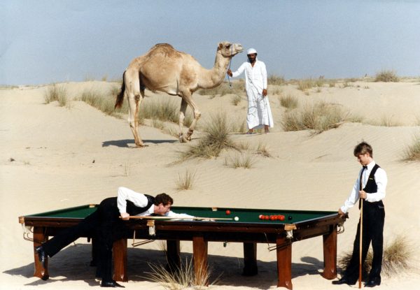 Steve Davis & Stephen Hendy playing snooker in Dubai