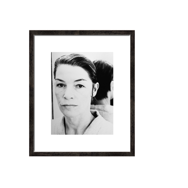 png file black framed black and white photograph of actress and politician Glenda Jackson .photograph by bo Lutoslawski
