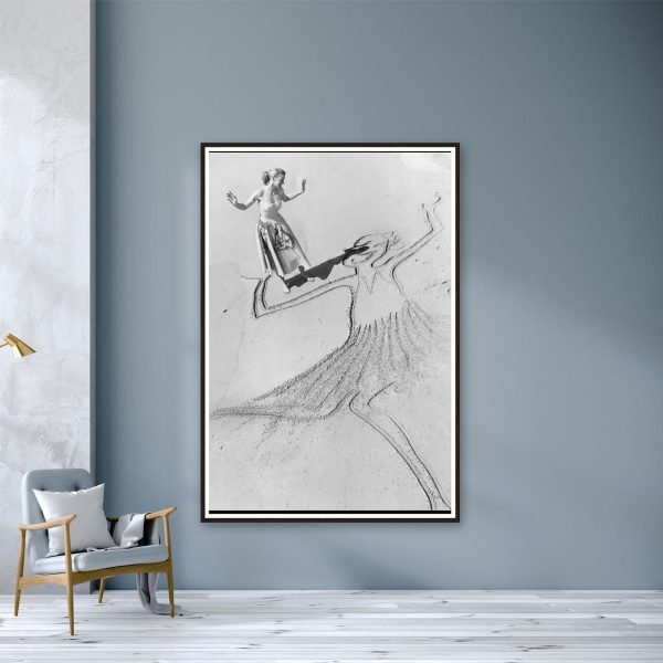 a woman on a beach