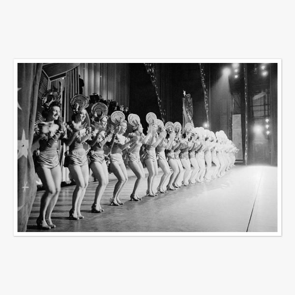 a black and white photograph of American dancers the Rockettes